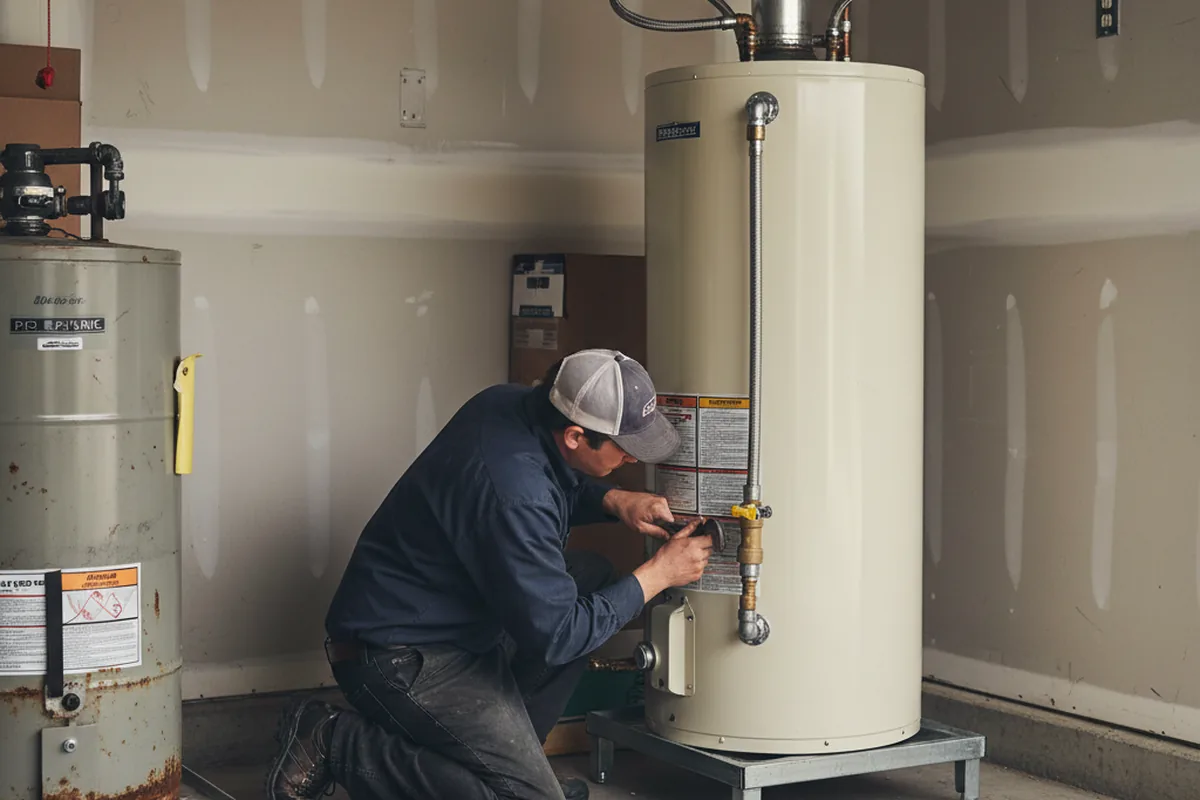 Water heater and shutoff valve replacement in Rixeyville